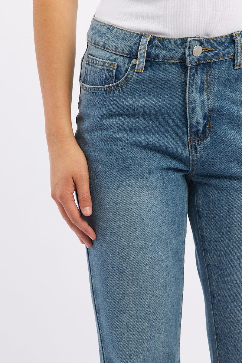 Denim Flare Jeans Low Rise