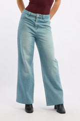 Denim Grommet Low Rise Baggy Jeans