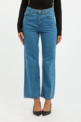Denim Straight Jeans Cropped