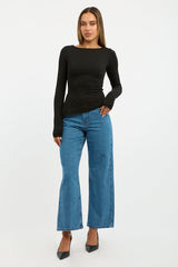 Denim Straight Jeans Cropped