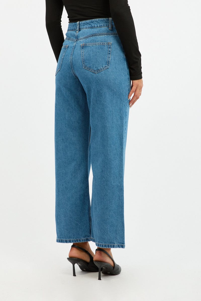 Denim Straight Jeans Cropped