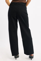 Black Straight Jeans Cropped
