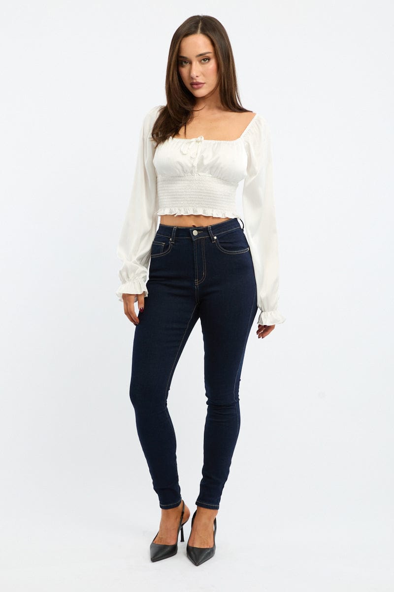 Denim Skinny Jeans High Rise