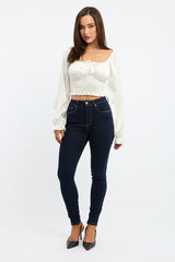 Denim Skinny Jeans High Rise