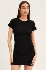 Black Dress Short Sleeve Crew Neck