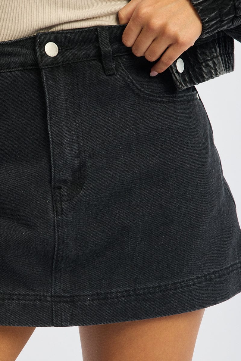 Grey Skorts High Rise