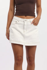 White Skorts High Rise