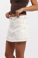White Skorts High Rise