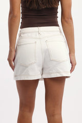 White Skorts High Rise