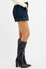 Denim Skorts Skirt High Rise