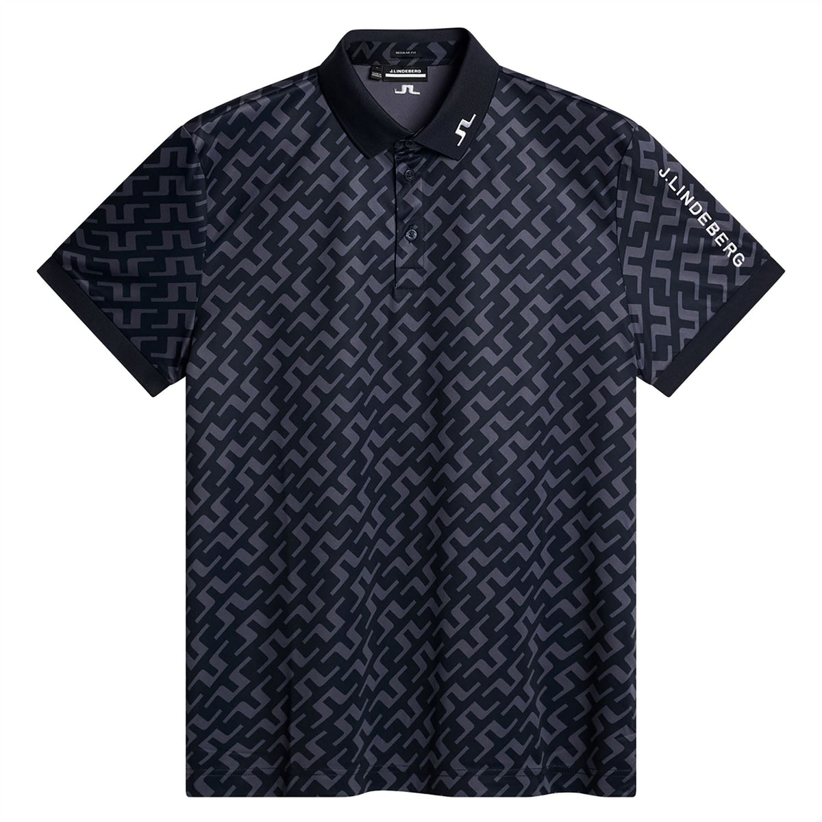 Tour Tech Regular Fit Print Polo Bias Bridge Navy