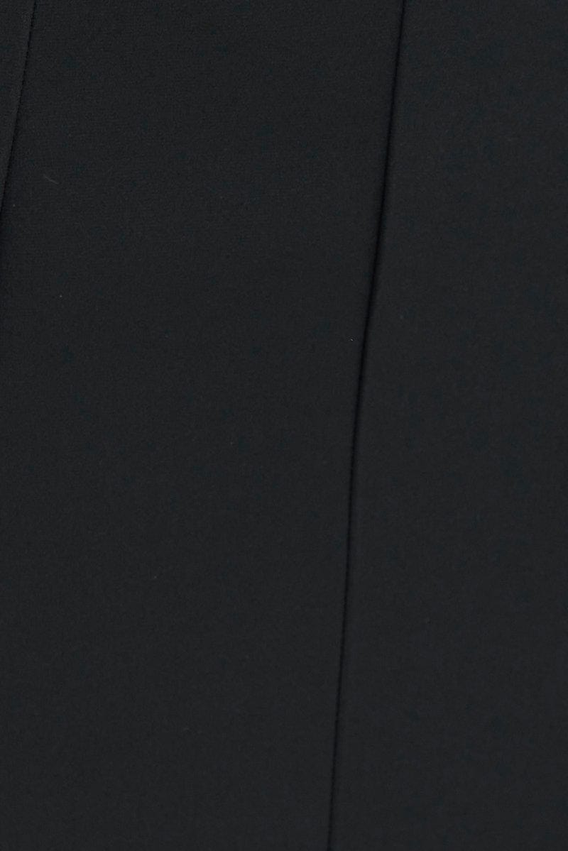 Black Detachable Rosette Brooch Statement Maxi Dress
