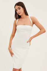 White Sequin Bodycon Party Dress