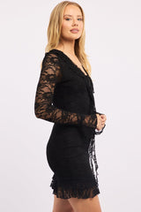 Black Bodycon Dress Mini Lace