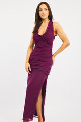 Purple Bodycon Dress Maxi
