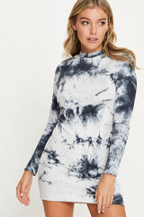 Multi Low Back Tie Dye Bodycon Mini Dress