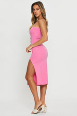 Pink Midi Dress Knit