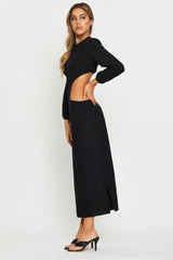 Black Maxi Dress Long Sleeve