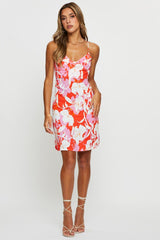 Print A Line Dress Mini