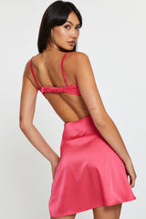 Pink A Line Dress Mini