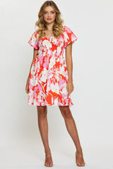 Print Mini Dress Short Sleeve