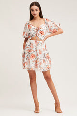 Print Mini Dress Short Sleeve