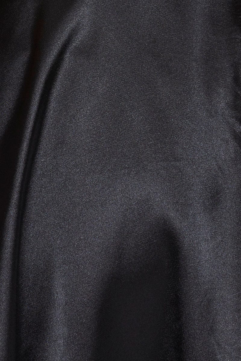 Black A Line Dress Halter Neck