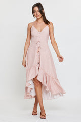 Geo Print Dress Adjustable Straps Midi