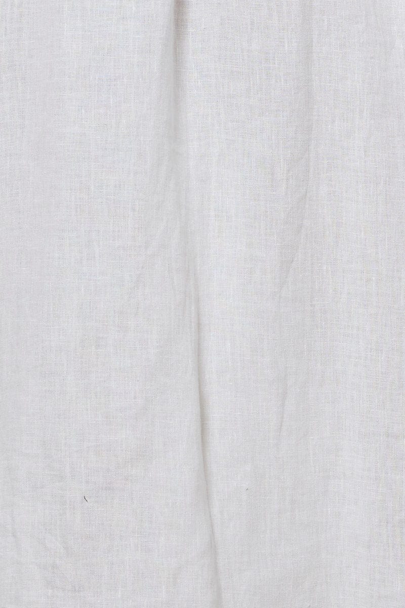 White A Line Dress Short Sleeve Maxi