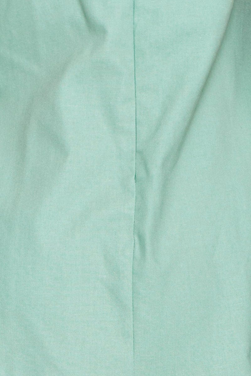 Green A Line Dress Mini V Neck
