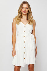 White Mini Dress Sleeveless