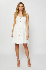 White Mini Dress Sleeveless