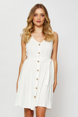 White Mini Dress Sleeveless