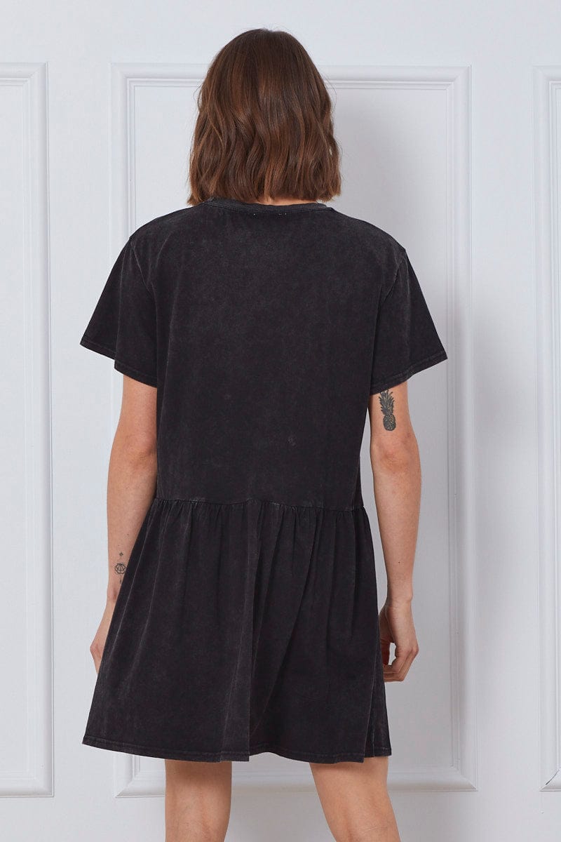 Black Mini Dress Short Sleeve