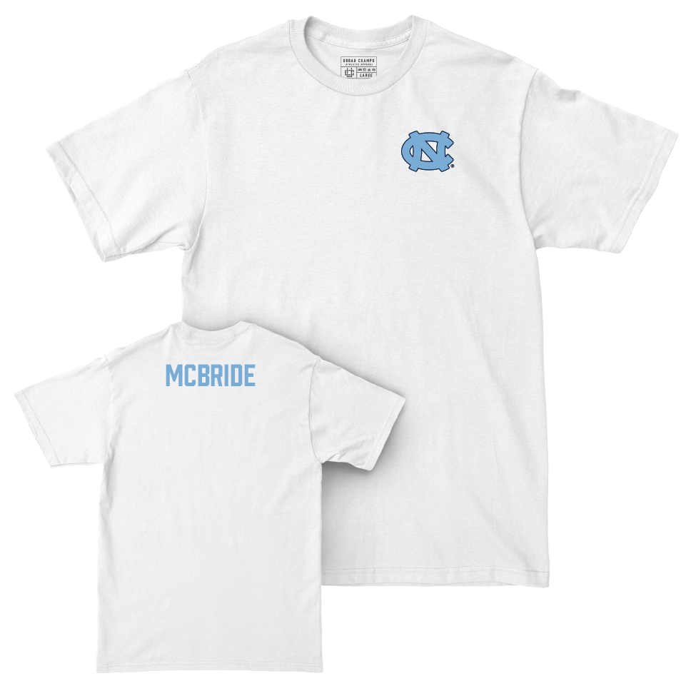UNC Women's Gymnastics White Logo Comfort Colors Tee - Regan McBride