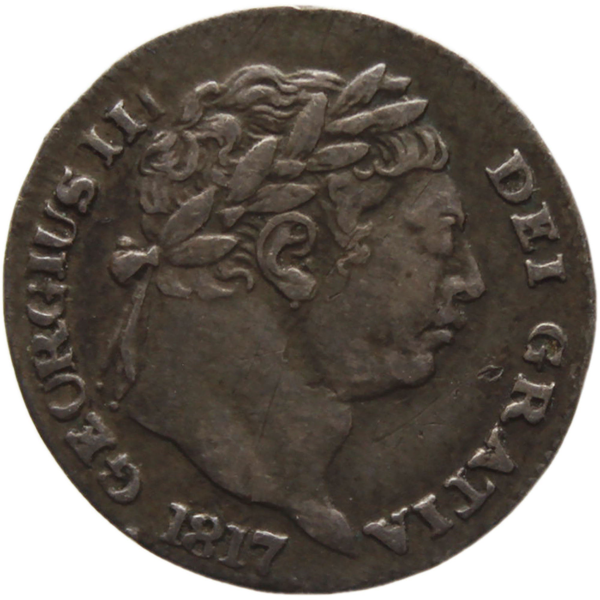 1817 1 Penny Maundy Coinage George III Great Britain Silver British Coin