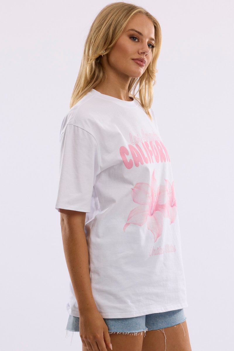 Pink Graphic Tee Short Sleeve