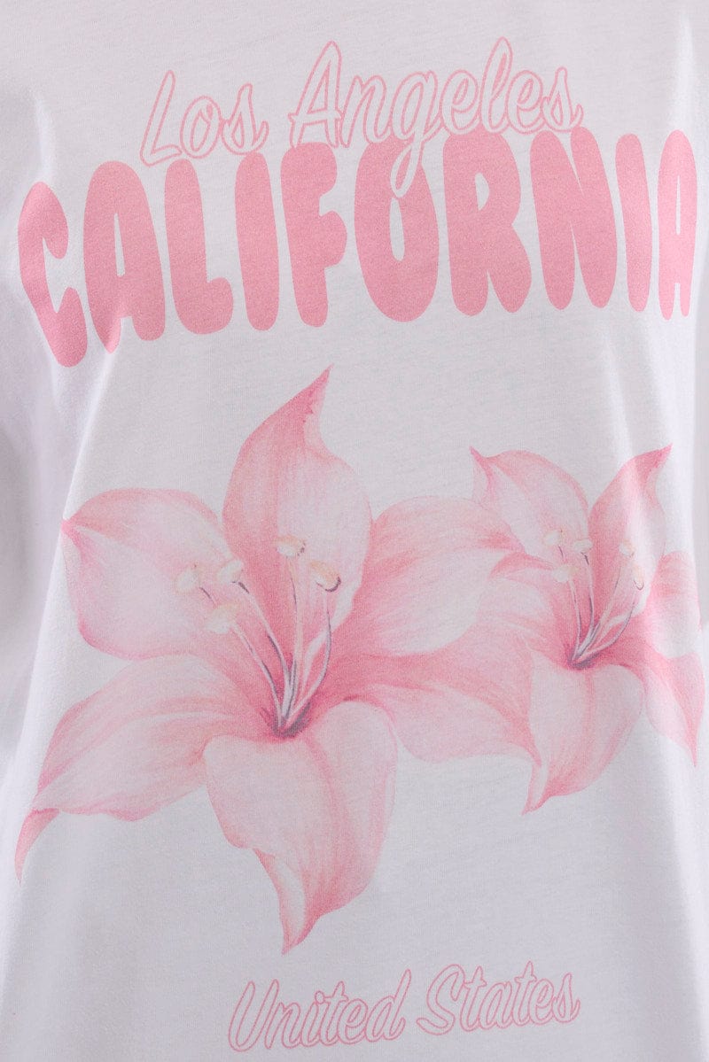 Pink Graphic Tee Short Sleeve