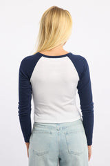 Blue Graphic Tee Long Sleeve