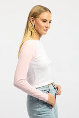 Pink Graphic Tee Long Sleeve