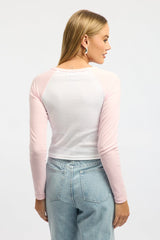 Pink Graphic Tee Long Sleeve