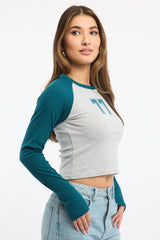 Blue Graphic Tee Long Sleeve