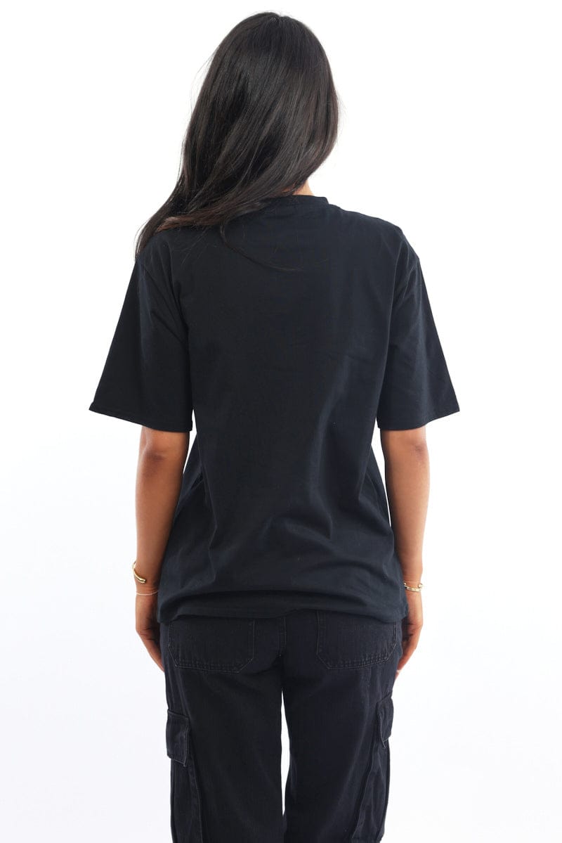 Black Graphic Tee Short Sleeve