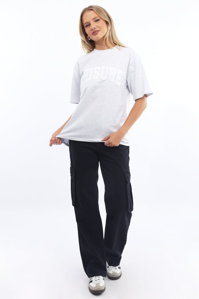 Grey Graphic Tee Short Sleeve