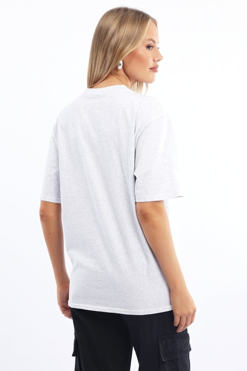 Grey Graphic Tee Short Sleeve