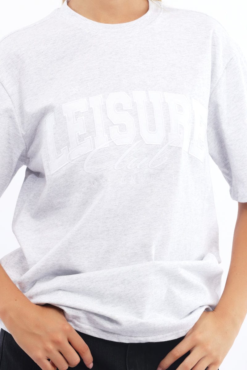 Grey Graphic Tee Short Sleeve