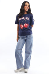 Blue Graphic Tee Short Sleeve