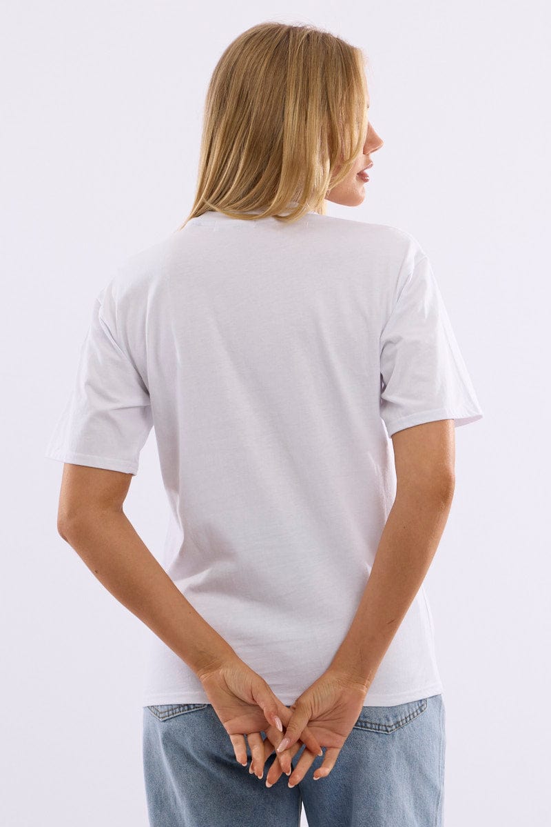 White Graphic Tee Short Sleeve