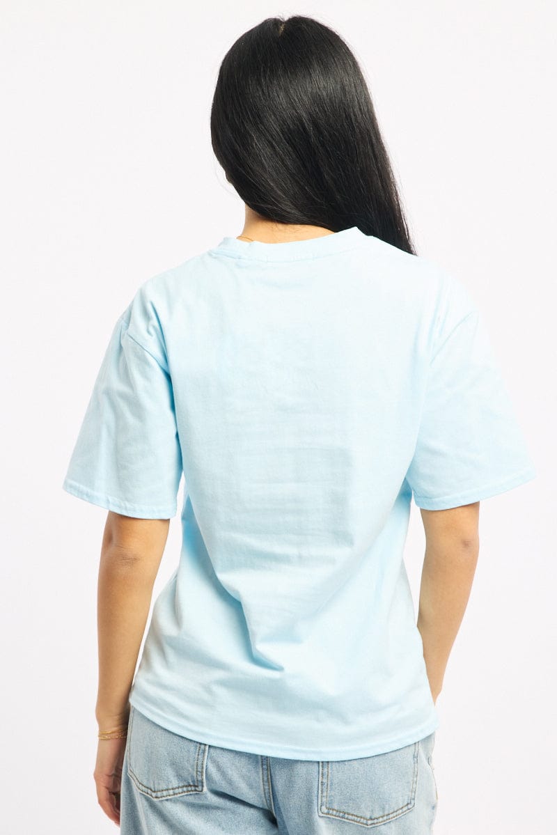 Blue Graphic Tee Short Sleeve