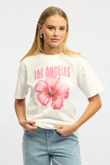 White Graphic Tee Short Sleeve